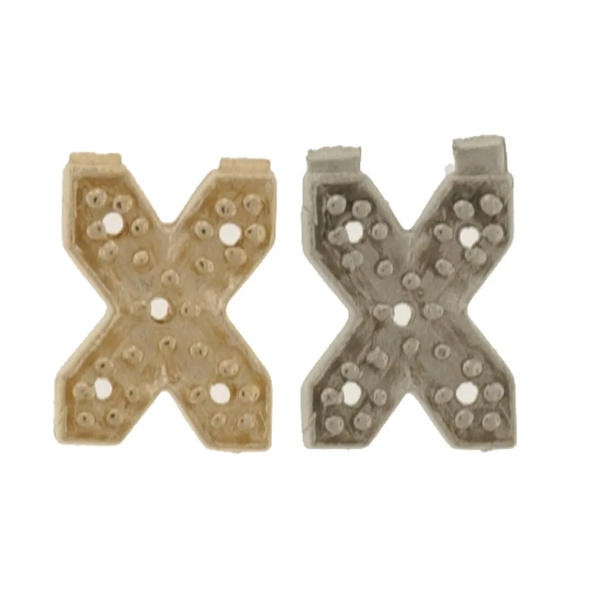 14KY & 14KW  Block Initial 9mm X For .01pt Stone