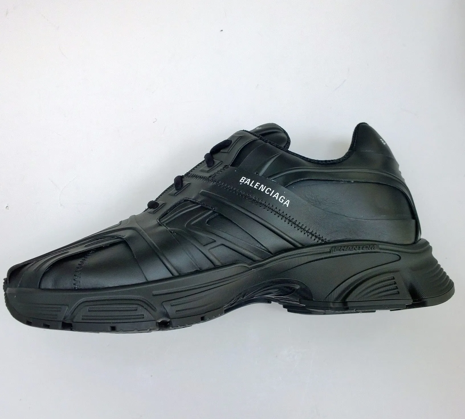 Balenciaga Phantom Black Leather Sneakers 46 Trainers