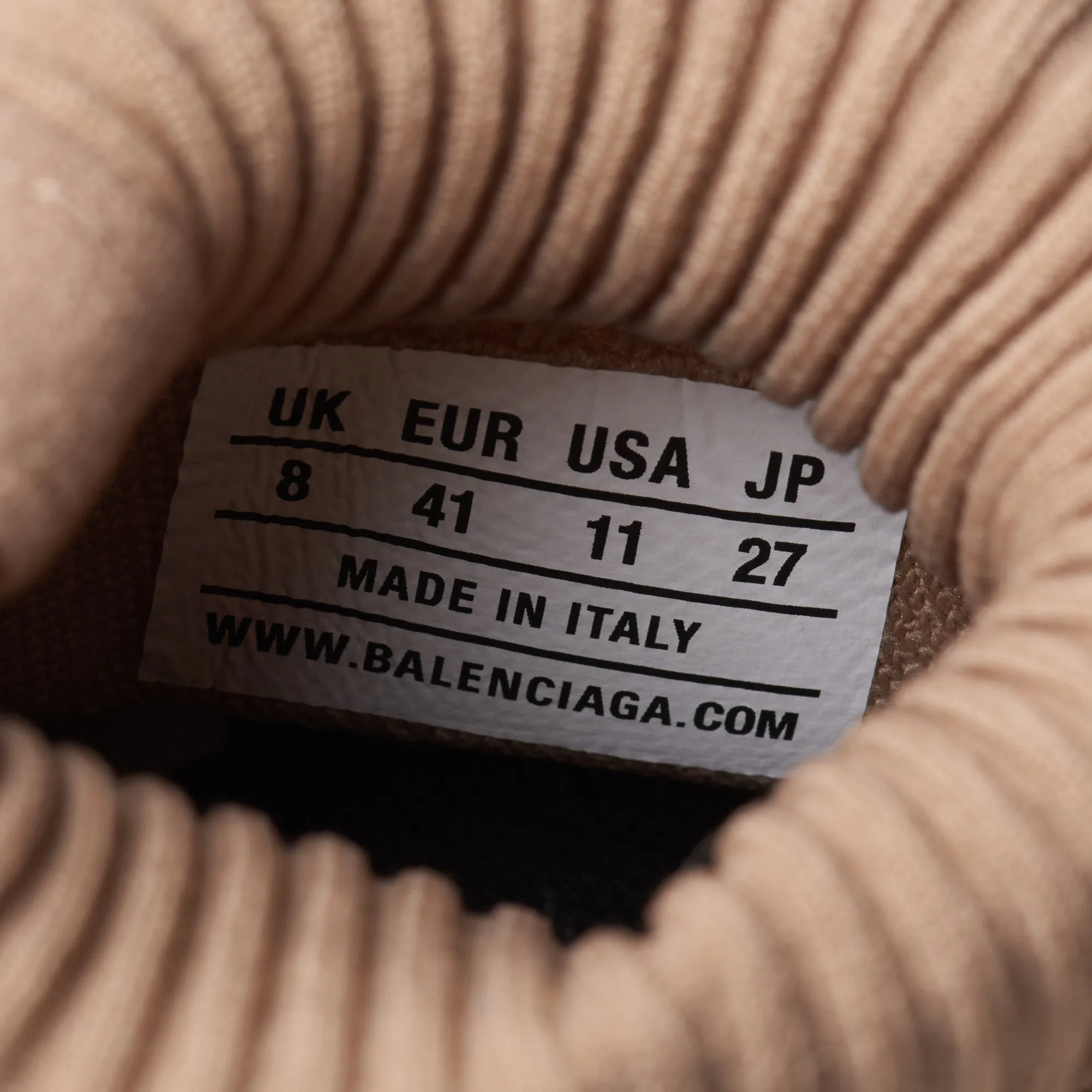 BALENCIAGA Speed 3.0 Beige Stretch-knit Women's Sneaker Shoes EU 41 US 11 NEW Bo