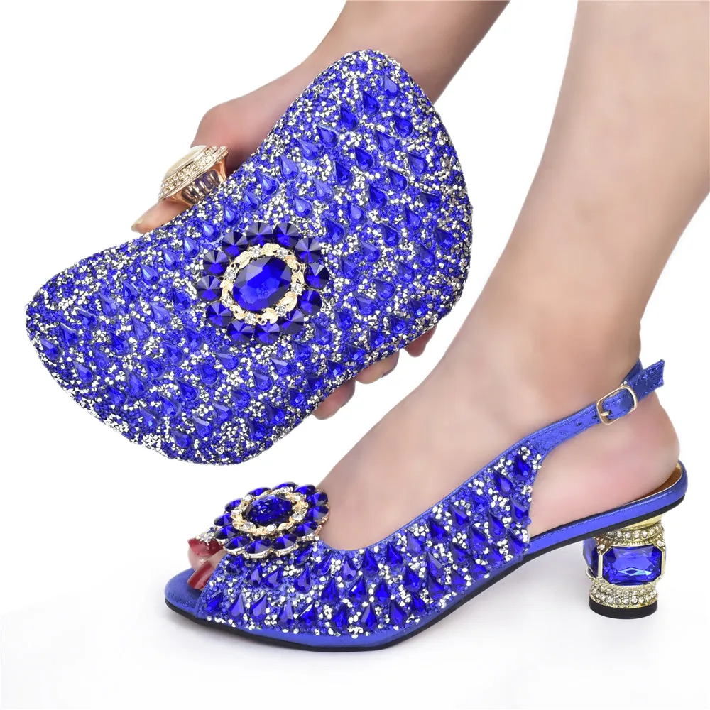 Beautifical nigeria bag and shoes set high heel scandals shoes for women new styles 2022