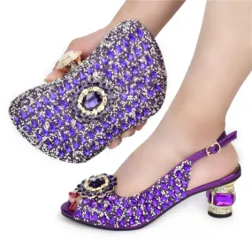 Beautifical nigeria bag and shoes set high heel scandals shoes for women new styles 2022