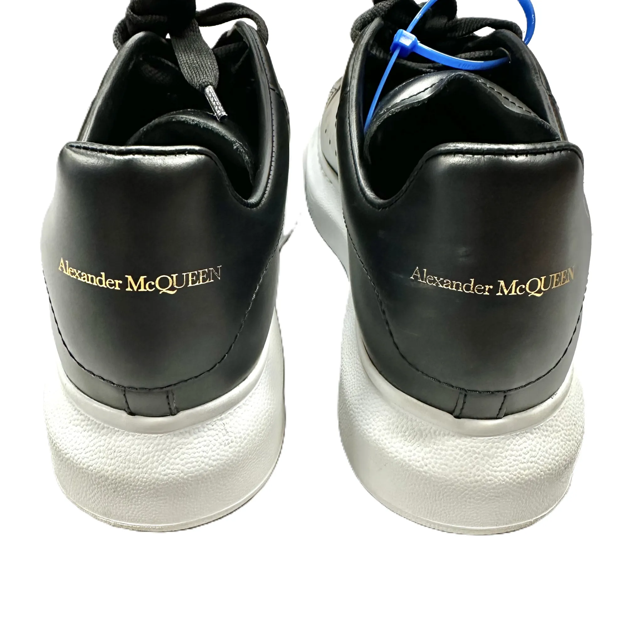 Black & White Shoes Luxury Designer By Alexander Mcqueen, Size: 8.5