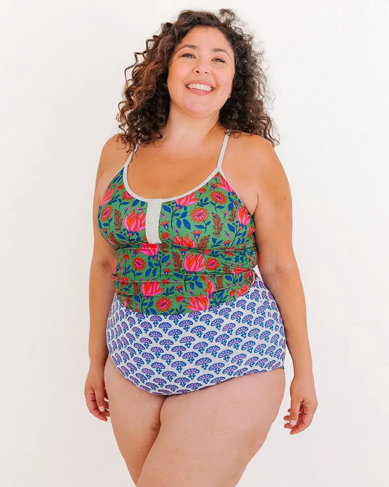 Block Floral/ Fresco Floral Reversible Ultra High-Waist Bottom