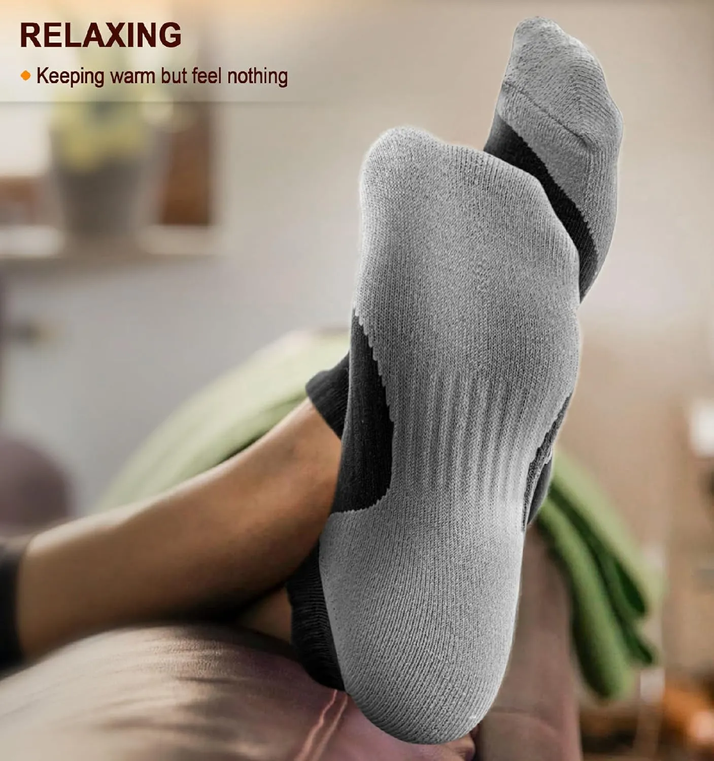 BULLIANT Mens Socks 6 Pairs-Athletic Ankle Socks Cushioned No Show For Men Running-Arch Compression Support
