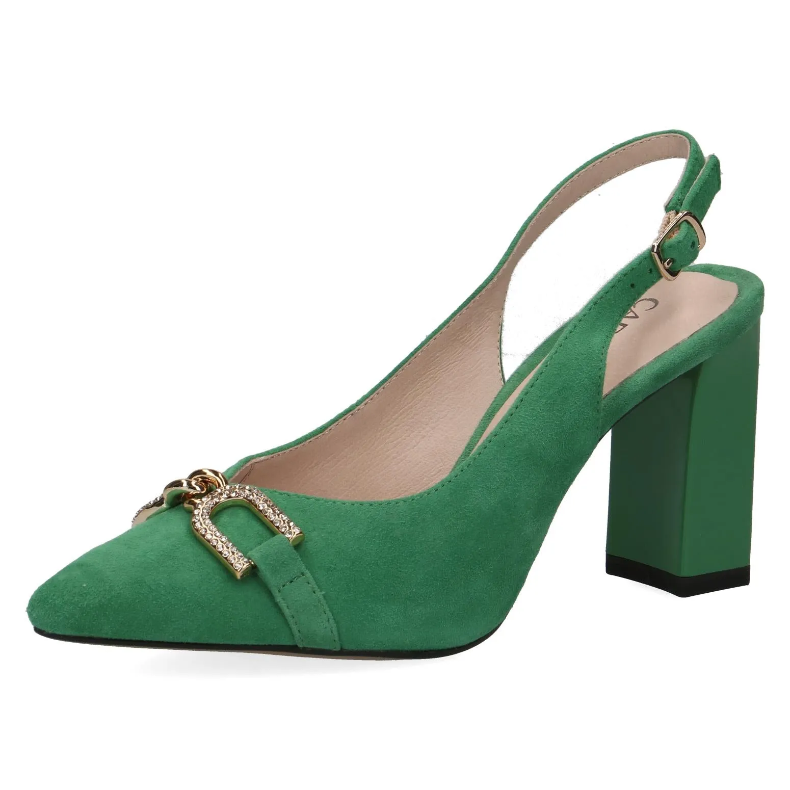 Caprice Ladies Block Heel Sling Back