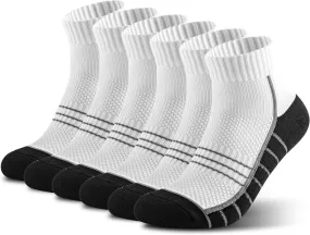CONRAN KREMIX Athletic Running Socks Cushioned Breathable Sports Socks for Men and Women (6 Pairs)