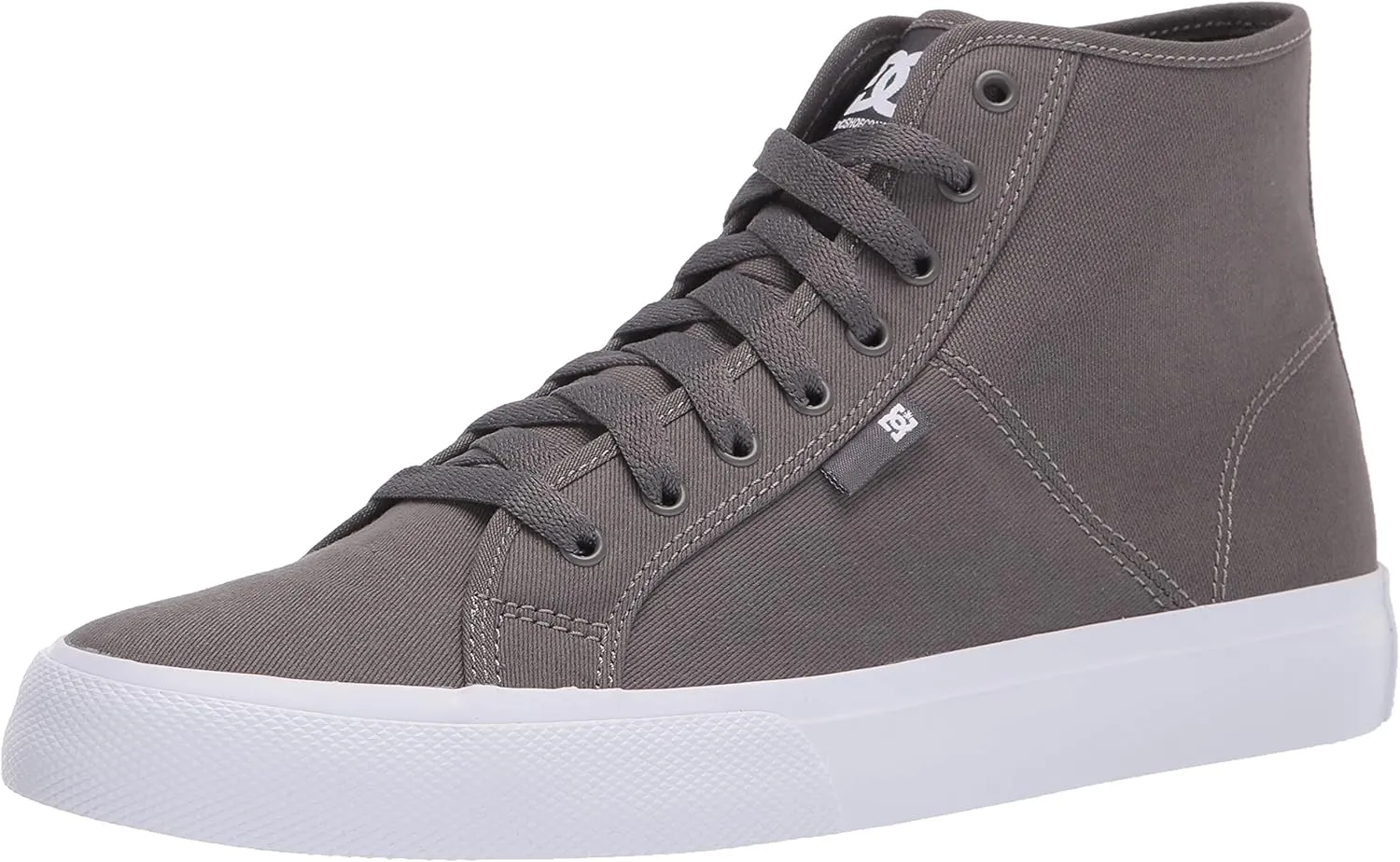 DC Men's Manual HI TXSE Skate Shoe, Grey, 4