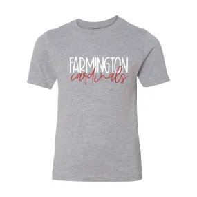 Farmington Block Script Tee - YOUTH
