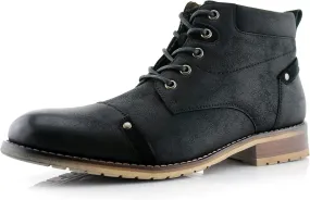 Ferro Aldo Blaine MFA806035 Mens Casual Brogue Mid-Top Lace-Up and Zipper Boots…