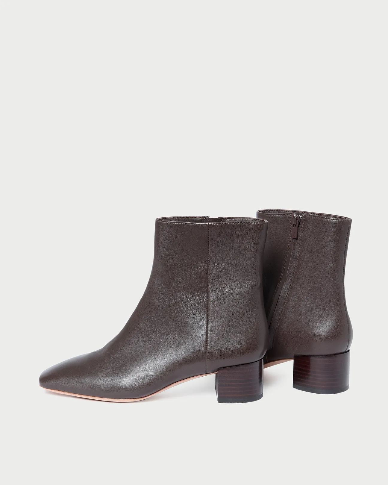 Ginny Square Toe Ankle Boot in Dark Brown