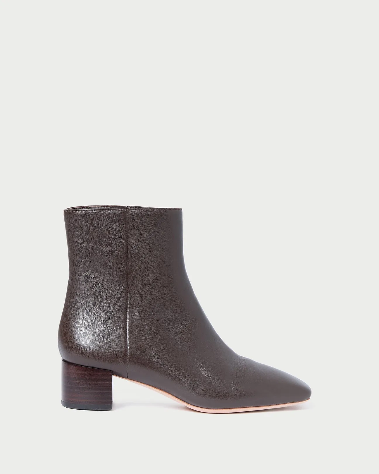 Ginny Square Toe Ankle Boot in Dark Brown