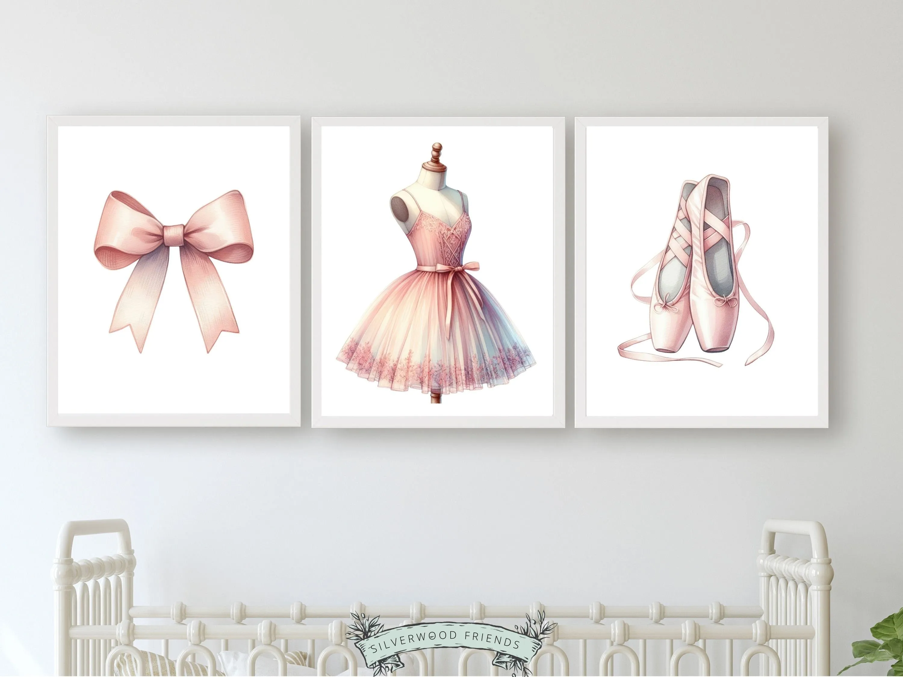 Girl's Ballet Nursery Prints