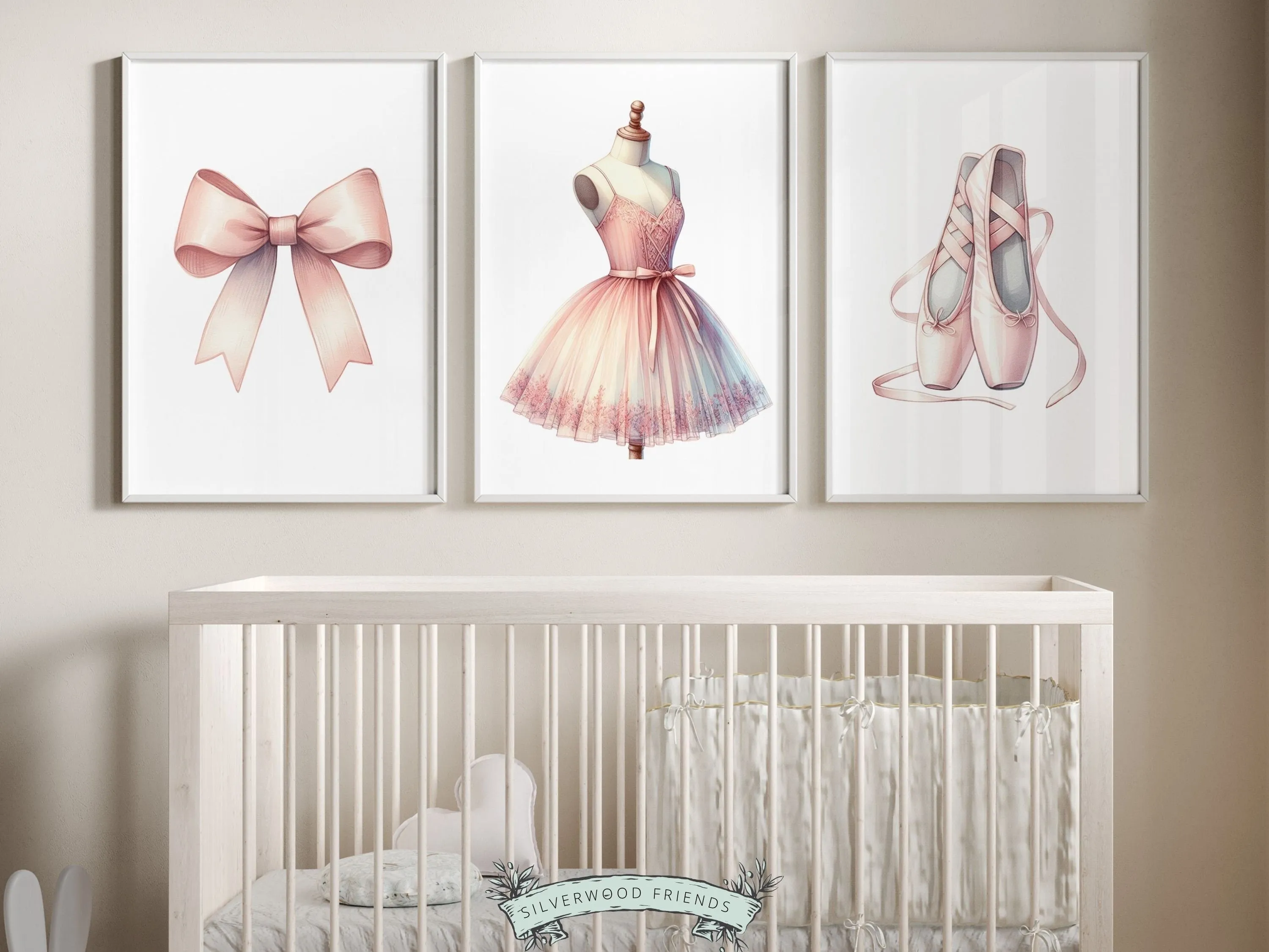 Girl's Ballet Nursery Prints