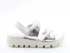Heavenly Feet Ladies Sonia Elasticated Cushioned Lightweight Sandal-WHITE