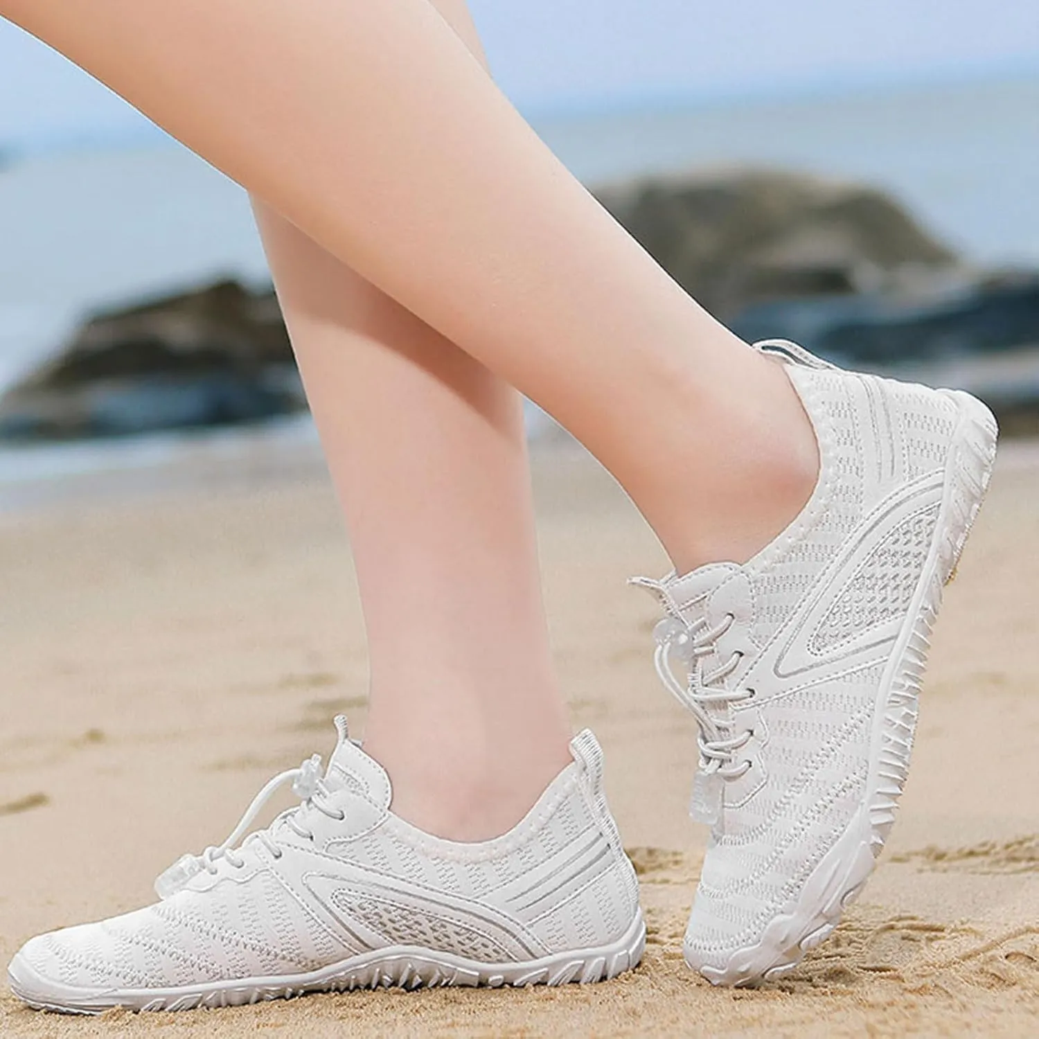 Hiking Barefoot Shoes Women Wide Toe Box Grounded Footwear for Women Healthy & Non-Slip Barefoot Shoes Breathable Zero Drop Shoe Comfortable Casual Sneakers Walking, Running, Pool Swim Shoe Quick Dry