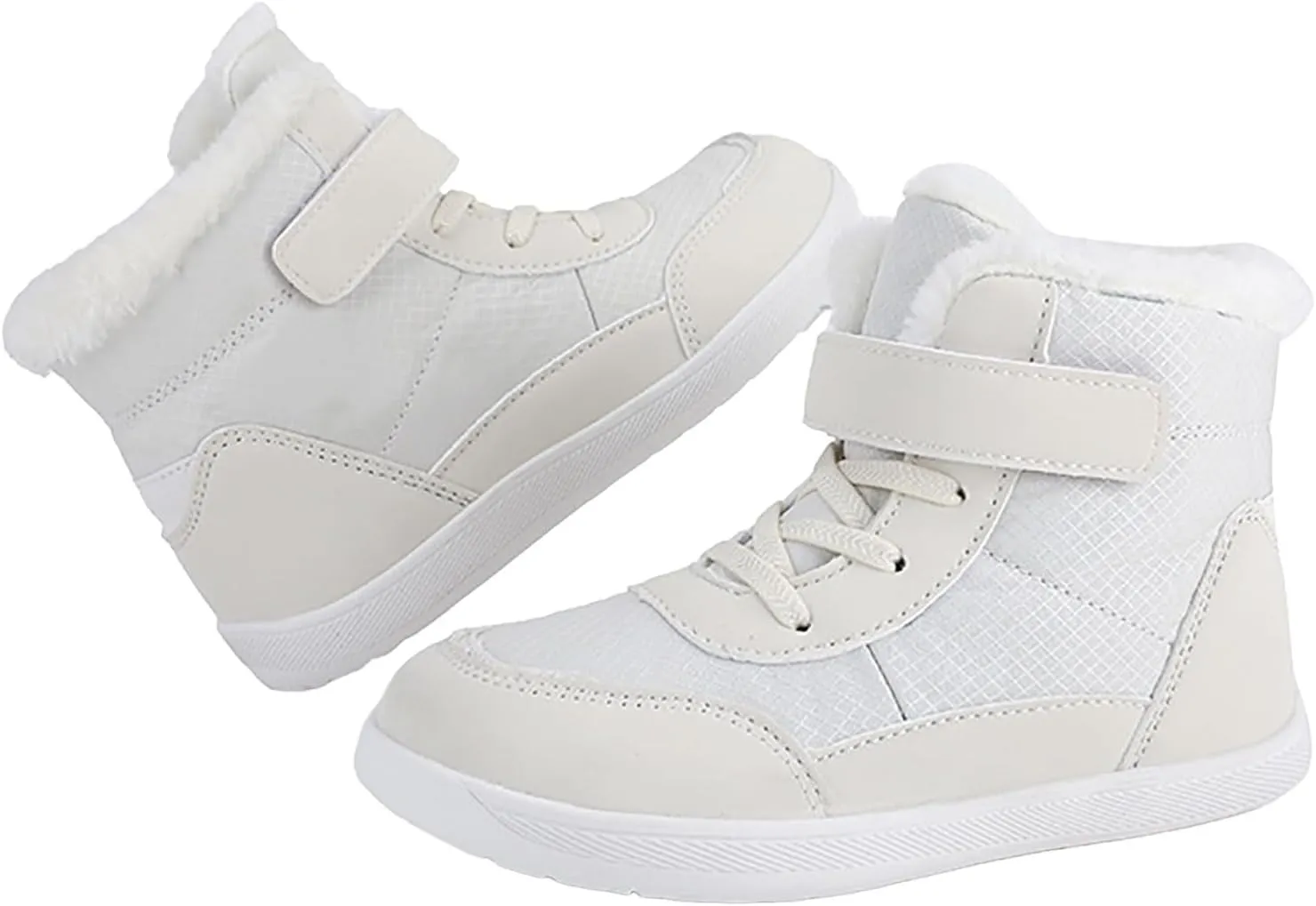 Kids Snow Boots Girls Boys Warm Winter Shoes Cold Weather Kids Waterproof Outdoor Warm Faux Fur Lined Shoes