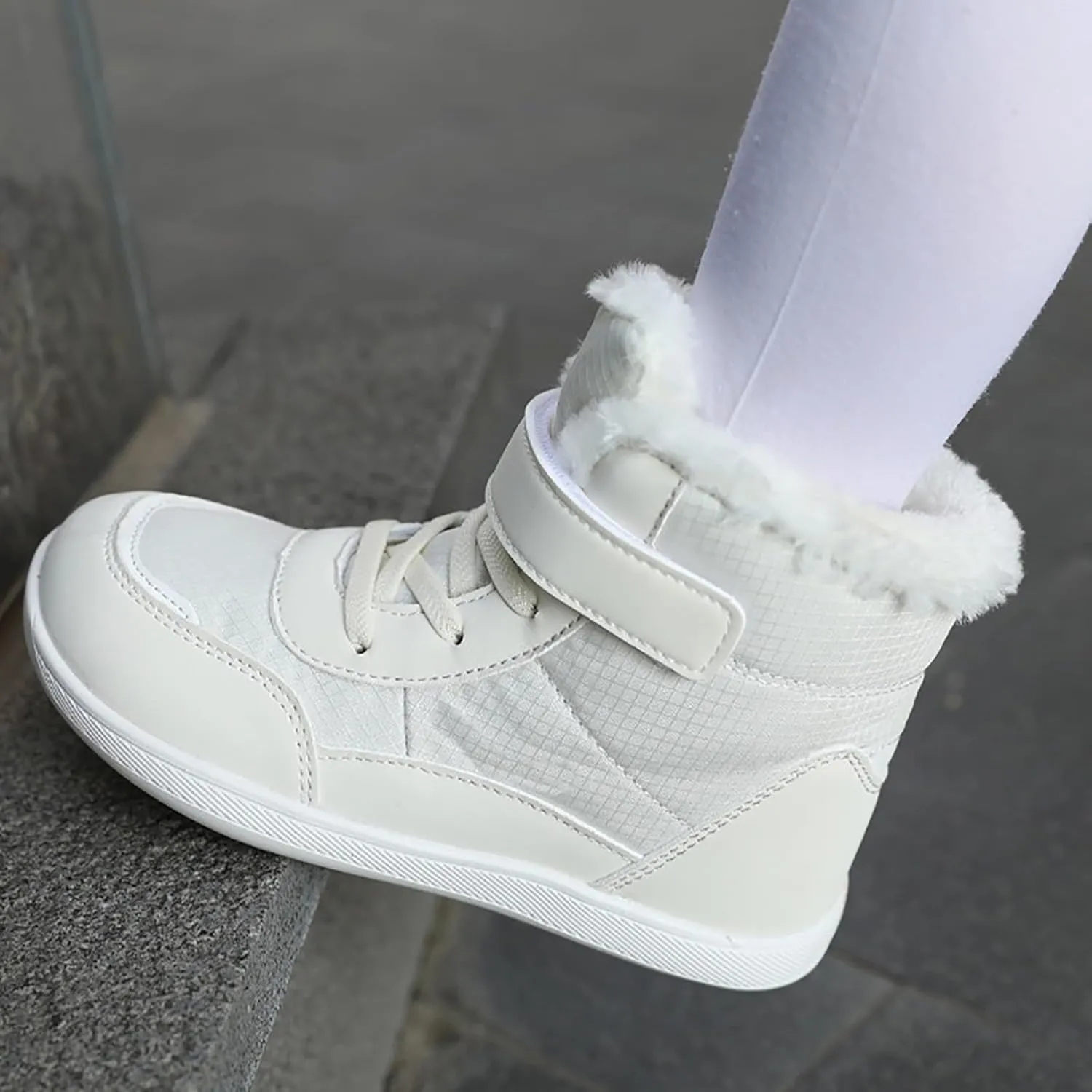 Kids Snow Boots Girls Boys Warm Winter Shoes Cold Weather Kids Waterproof Outdoor Warm Faux Fur Lined Shoes