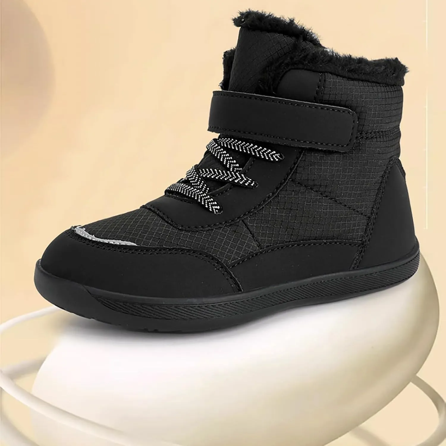 Kids Snow Boots Girls Boys Warm Winter Shoes Cold Weather Kids Waterproof Outdoor Warm Faux Fur Lined Shoes