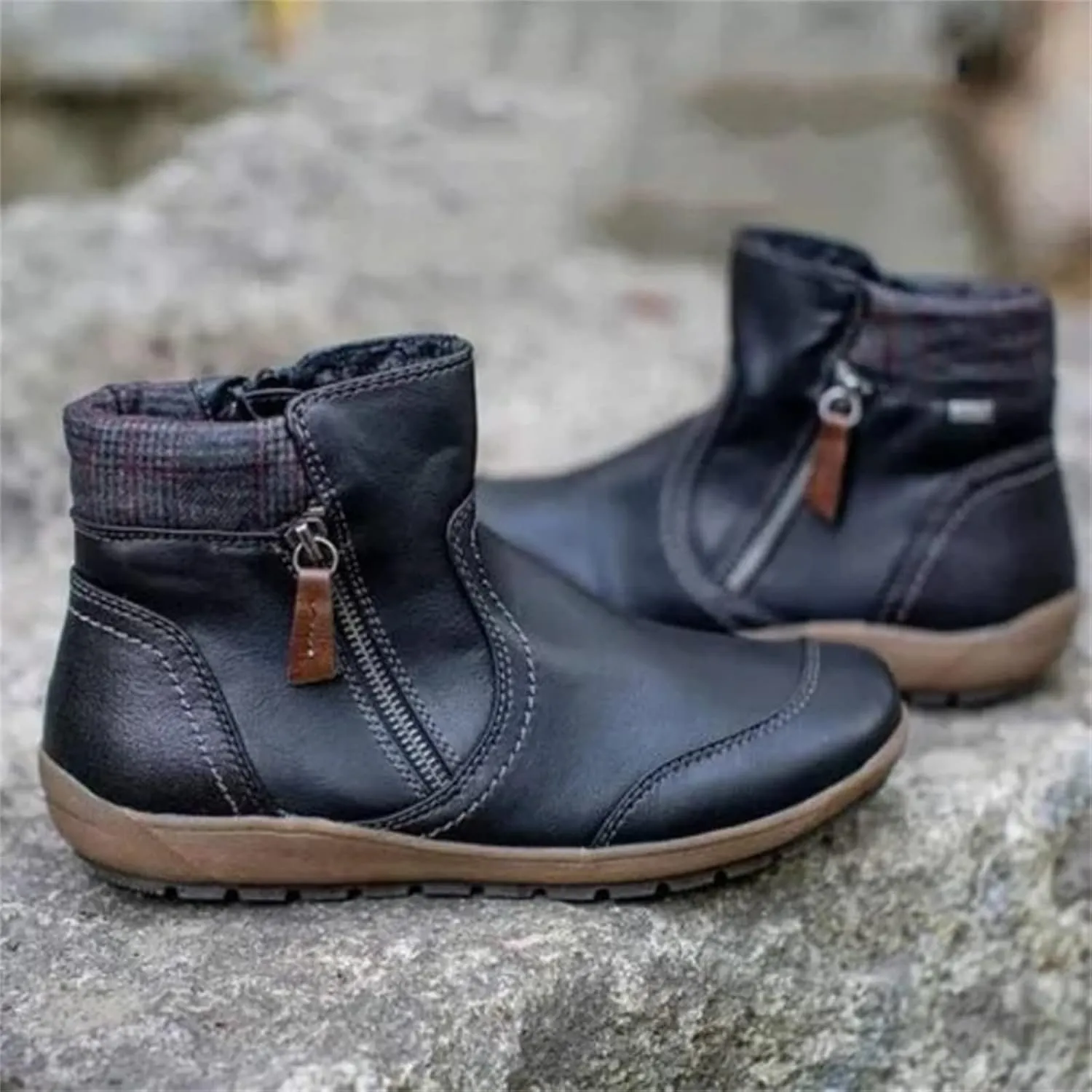 Ladmiple Boots For Women Ankle Booties Dressy Cowboy Western Fashion Cowgirl Short Booties High Top Casual Walking Shoes 2024