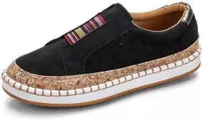 Ladmiple Sneakers For Women Slip On Wide Width Canvas Shoes Fashion Dressy Casual Summer Low Top Walking Flats Loafers