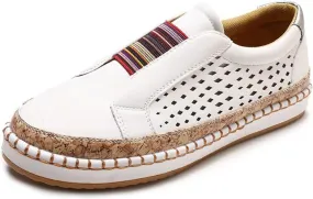 Ladmiple Sneakers For Women Slip On Wide Width Canvas Shoes Fashion Dressy Casual Summer Low Top Walking Flats Loafers