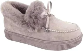 Lausiuoe Boots For Women Ankle Booties Winter Fuzzy Warm Fluffy House Shoes Silp On Comfortable Casual Loafers Slippers