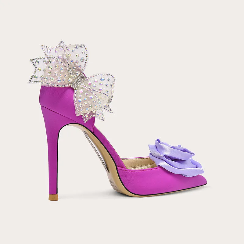 Lily Early 2023 Spring purple high heels stiletto pointed toe shoes- Cece