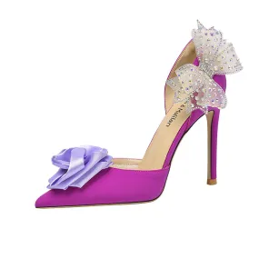 Lily Early 2023 Spring purple high heels stiletto pointed toe shoes- Cece