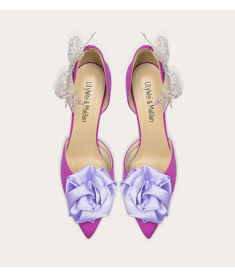 Lily Early 2023 Spring purple high heels stiletto pointed toe shoes- Cece