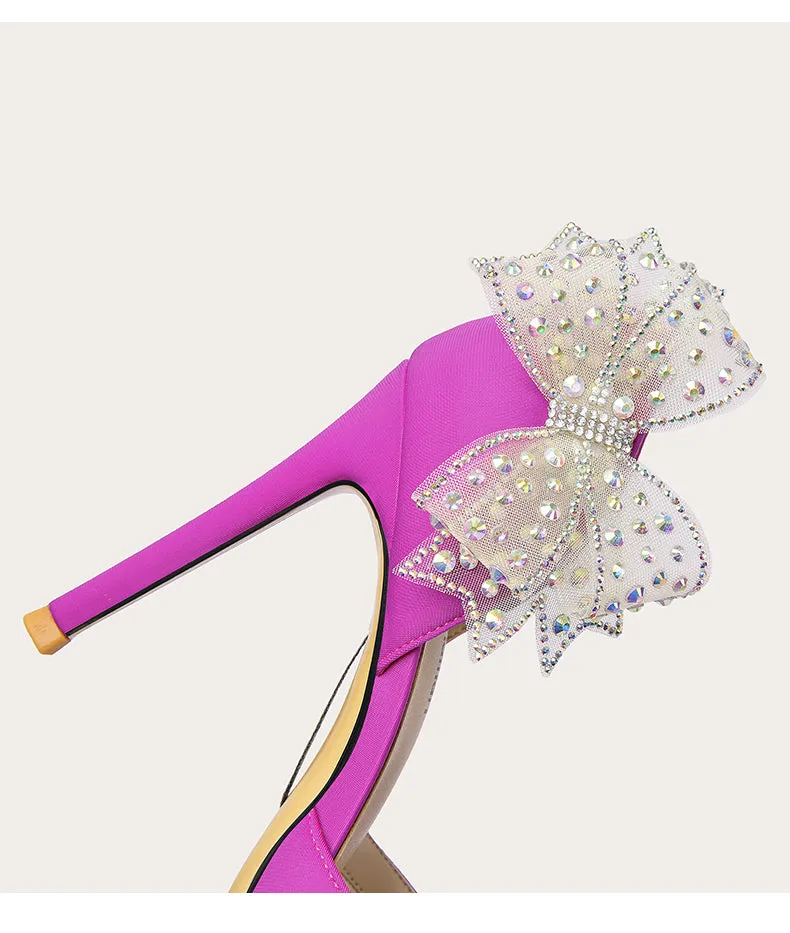 Lily Early 2023 Spring purple high heels stiletto pointed toe shoes- Cece