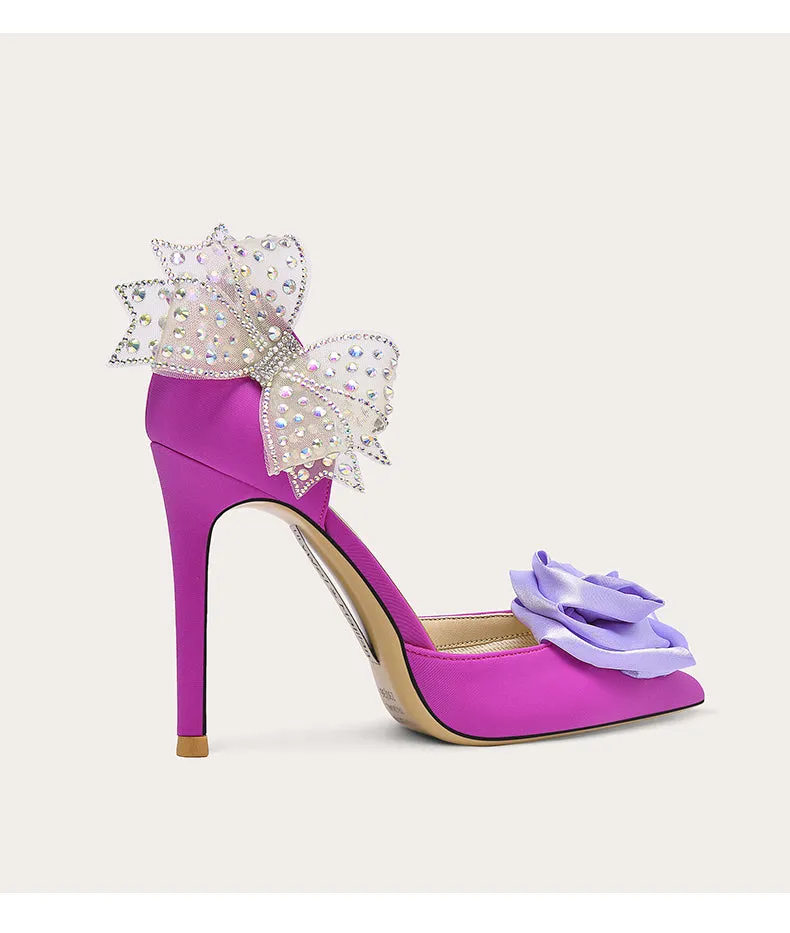 Lily Early 2023 Spring purple high heels stiletto pointed toe shoes- Cece