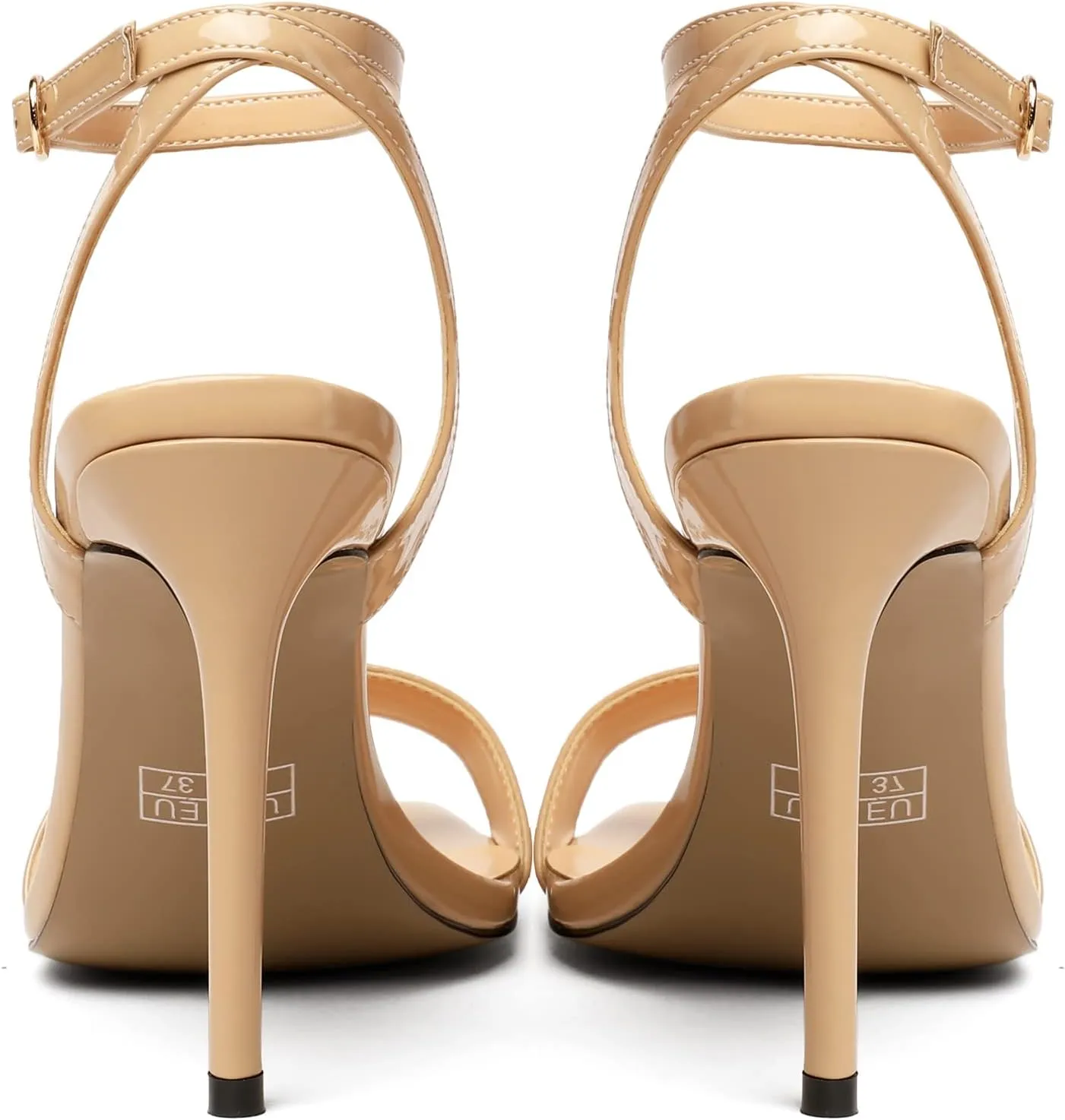 Mettesally Womens High Heel Sandals Open Toe Stilettos Slingback Crisscross Ankle Strap Heeled Sandals Prom Wedding Shoes