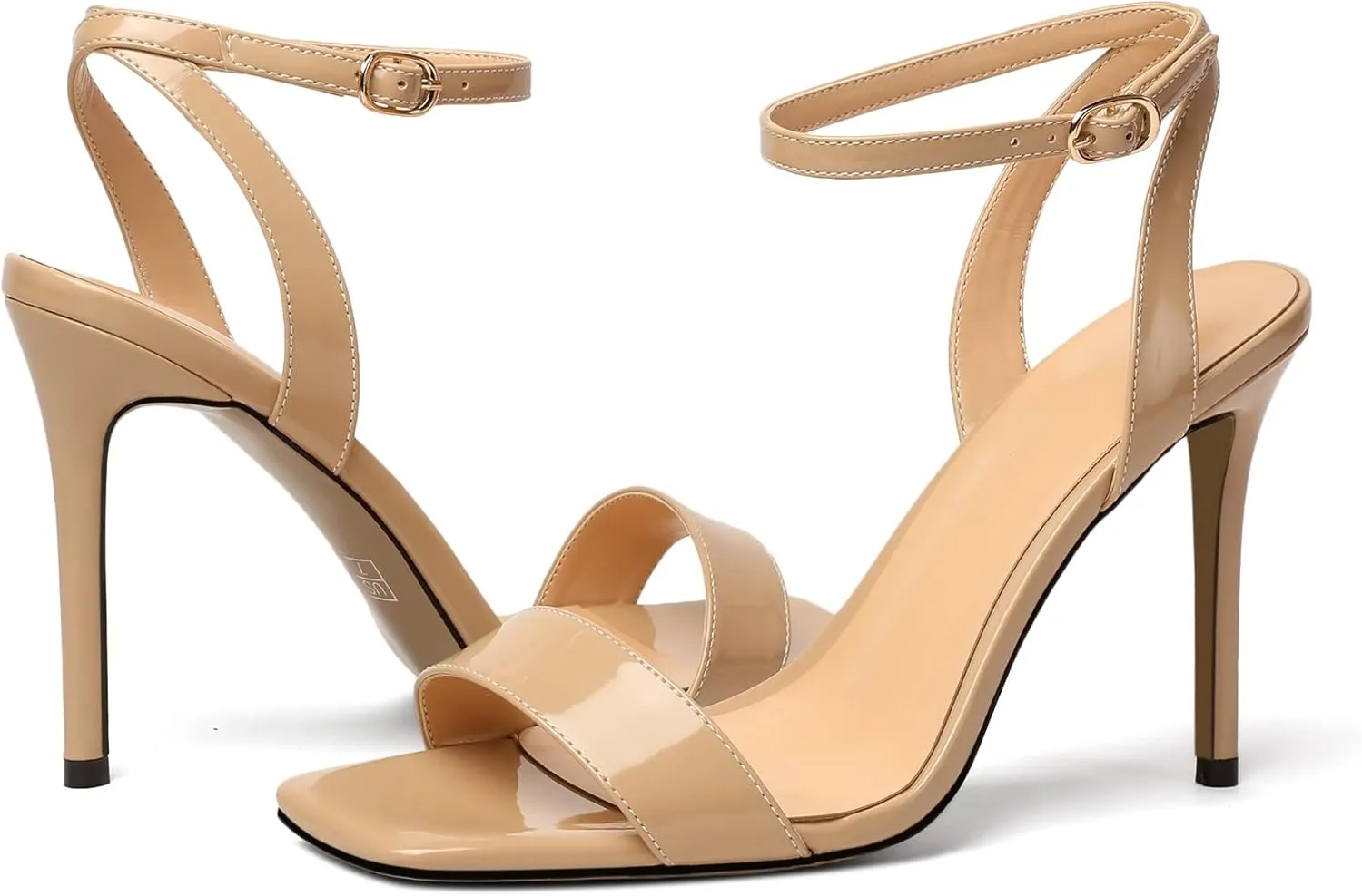 Mettesally Womens High Heel Sandals Open Toe Stilettos Slingback Crisscross Ankle Strap Heeled Sandals Prom Wedding Shoes