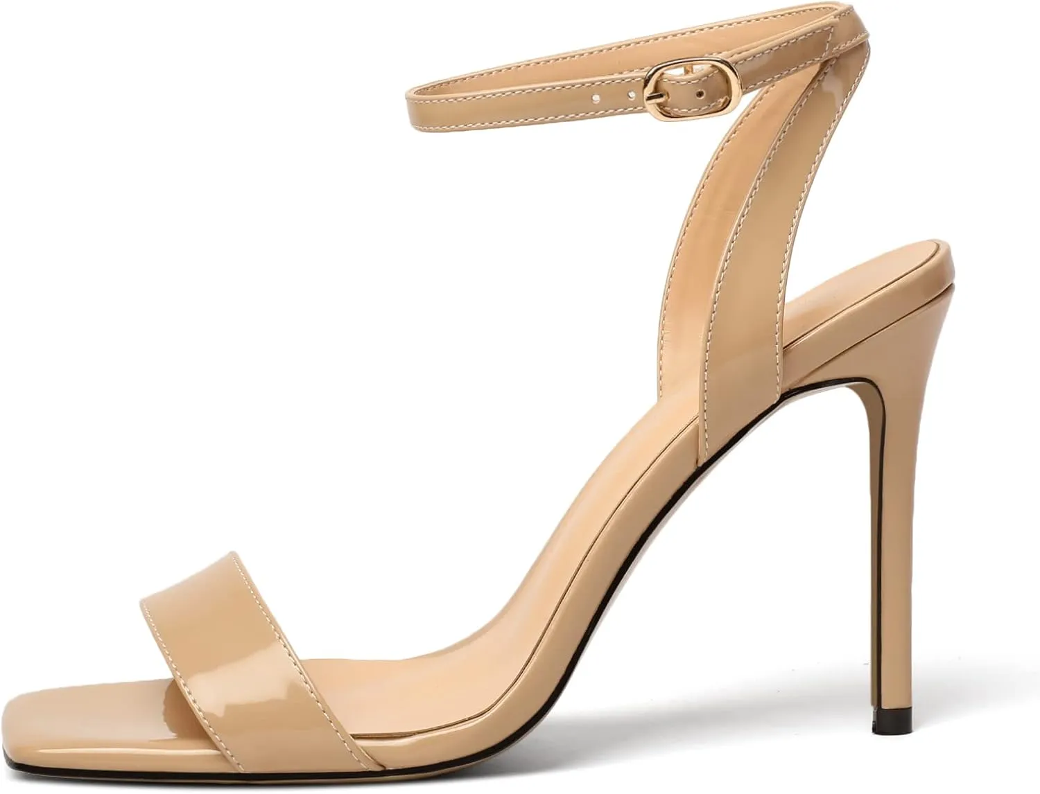 Mettesally Womens High Heel Sandals Open Toe Stilettos Slingback Crisscross Ankle Strap Heeled Sandals Prom Wedding Shoes