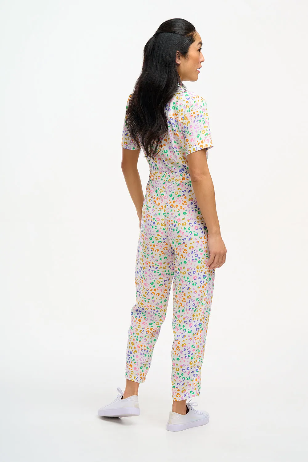 Rachel Jumpsuit - Off-White/Multi, Mottled Leopard