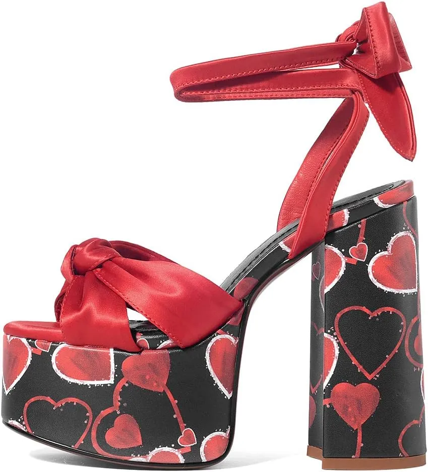 Roimaash Fashion Platform Sandals Block High Heels