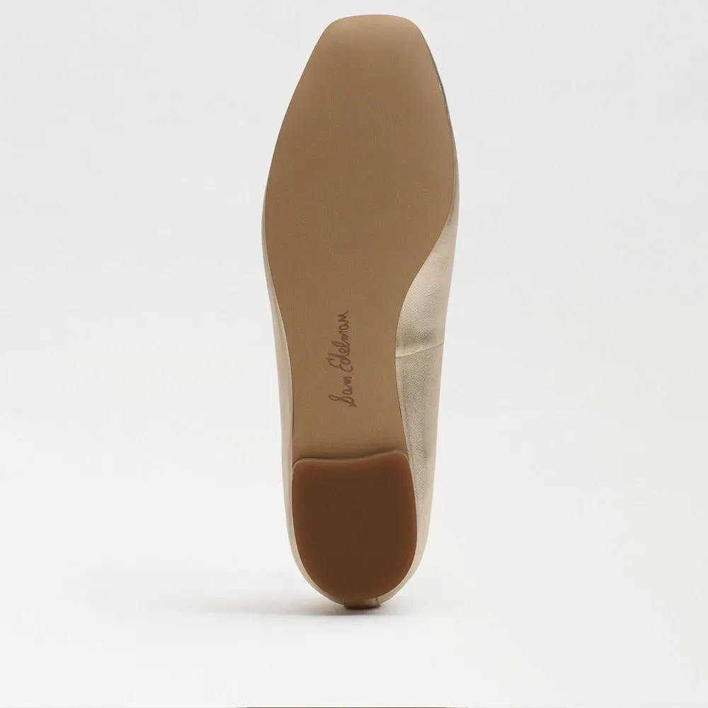 Sam Edelman Meadow Golden Yellow Multi Slip On Bow Detailed Ballet Flats