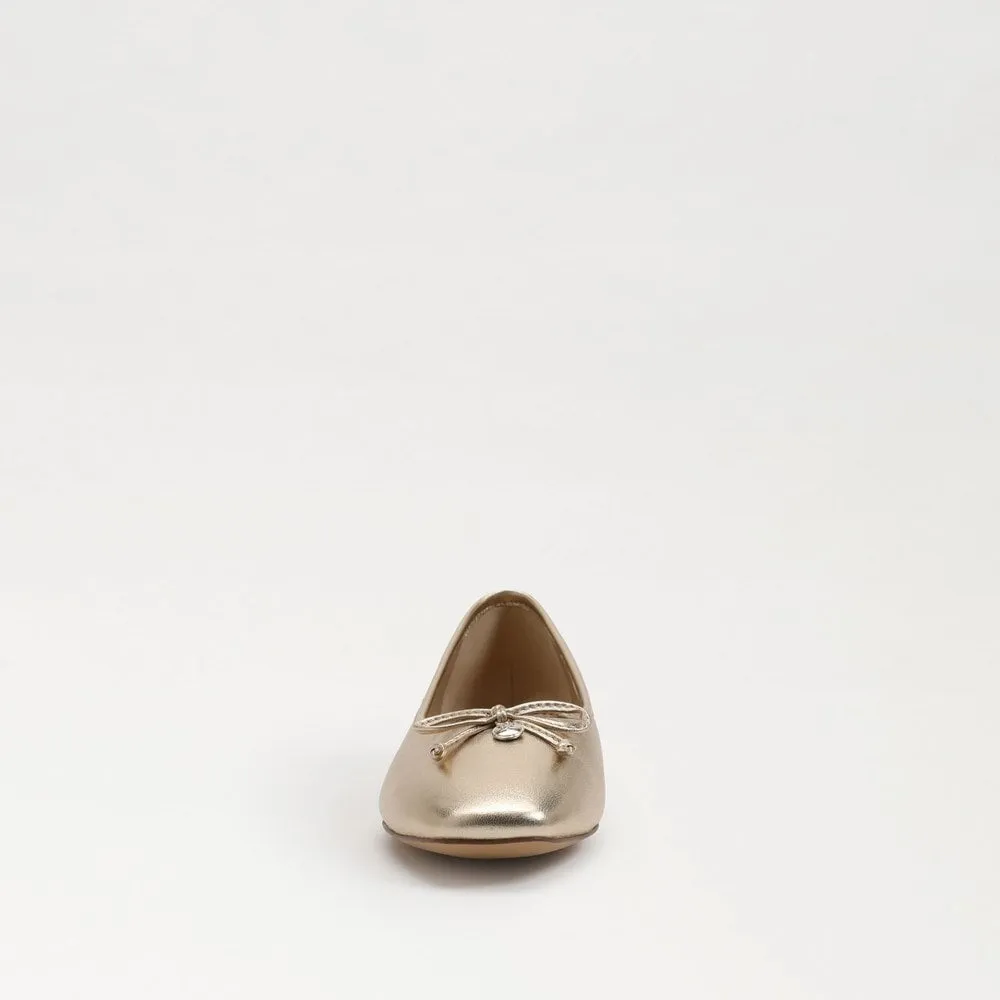 Sam Edelman Meadow Golden Yellow Multi Slip On Bow Detailed Ballet Flats
