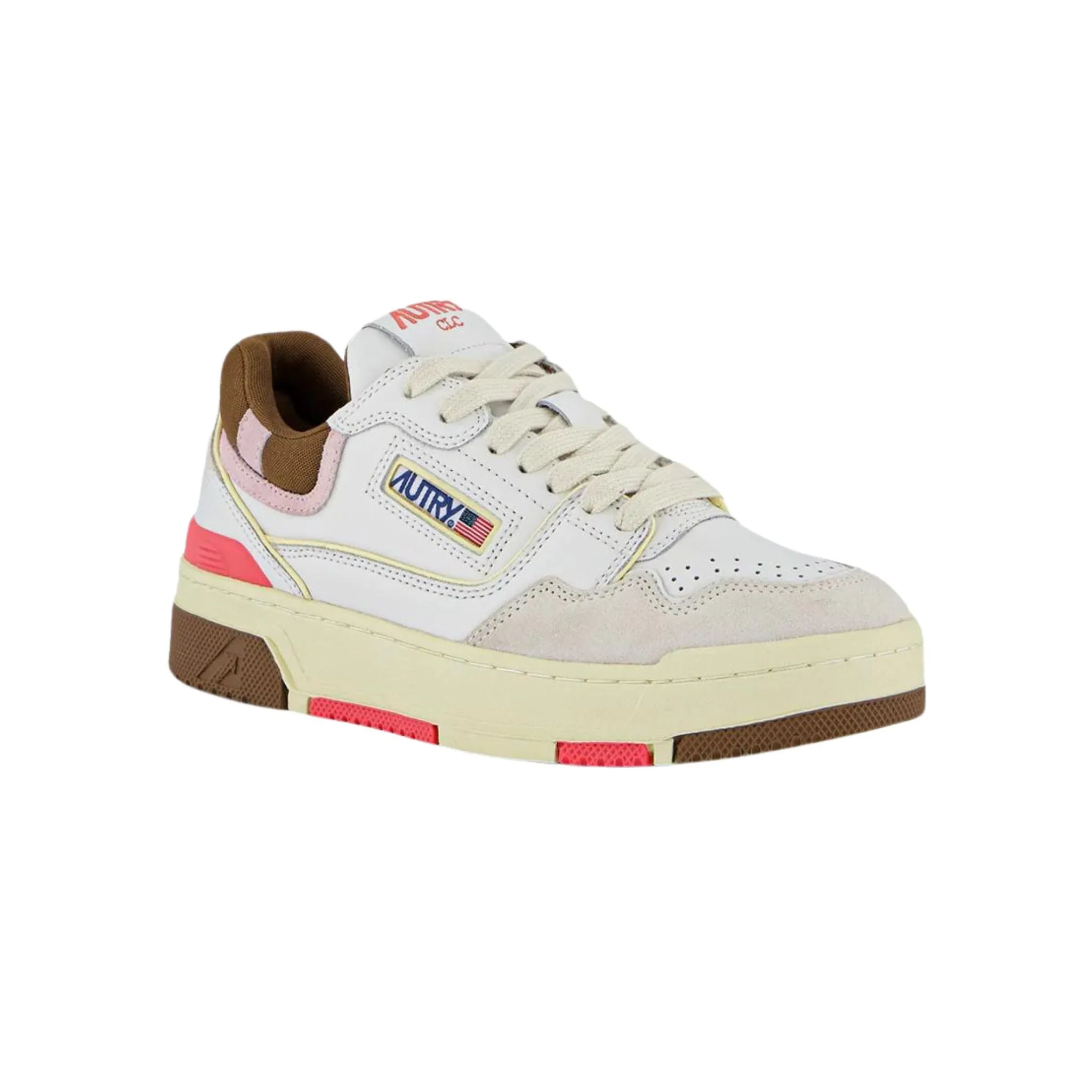 Sneakers Donna con dettagli rosa e marroni