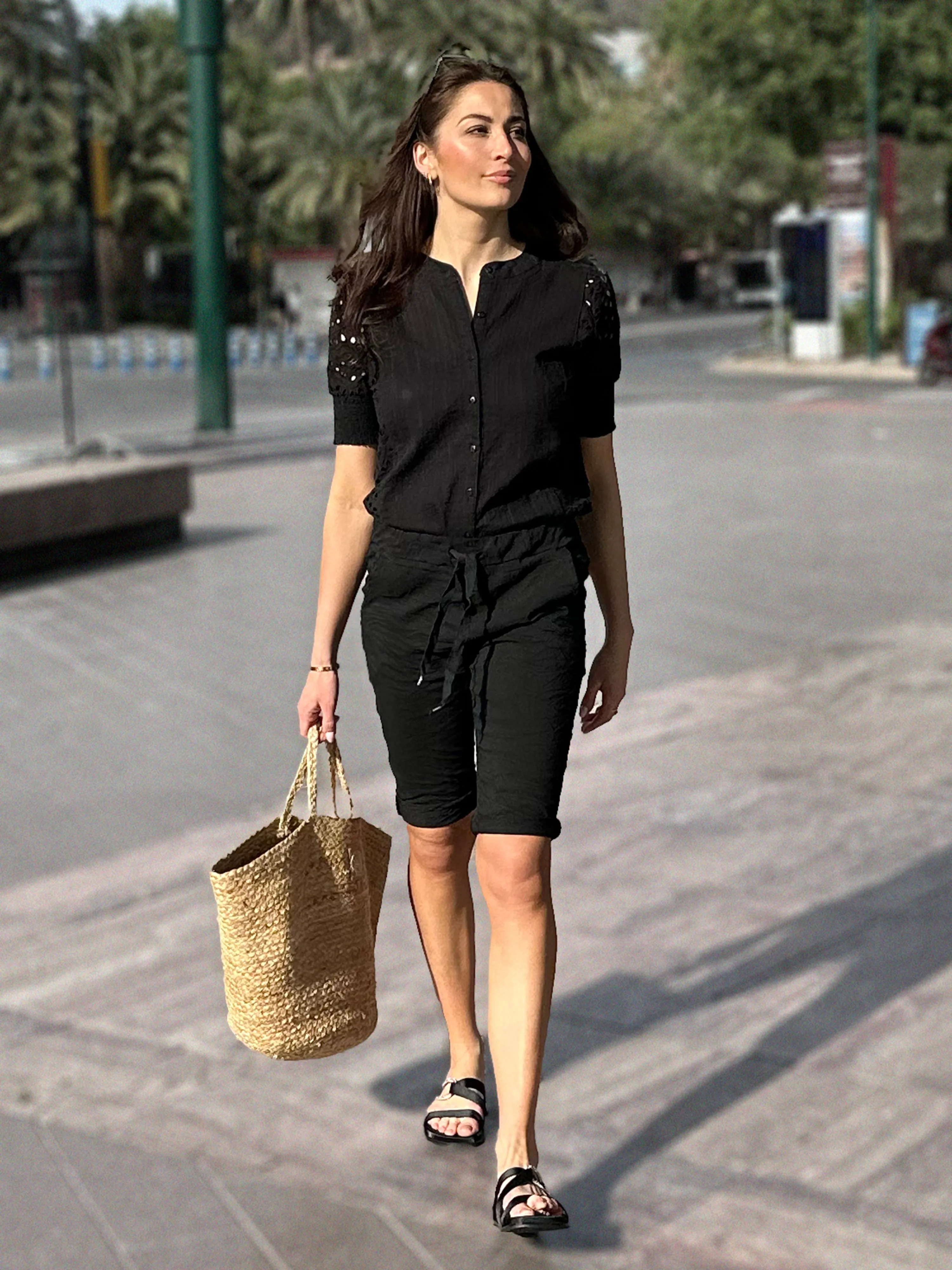 Uta Capri Shorts - Schwarz