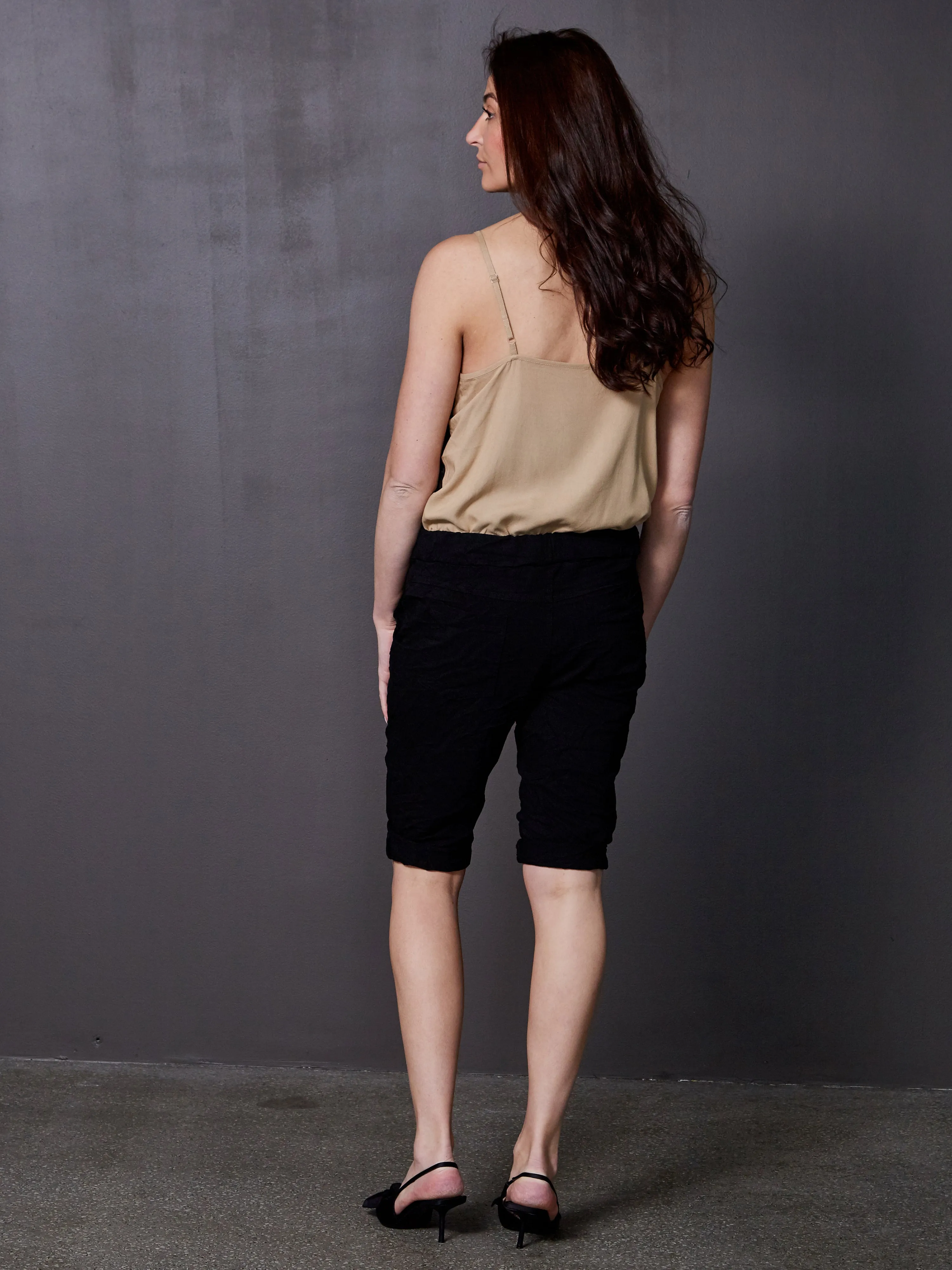 Uta Capri Shorts - Schwarz