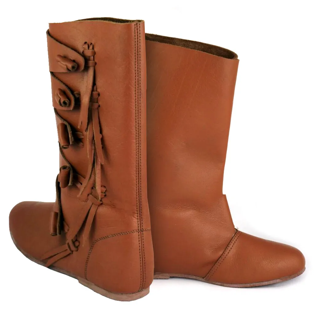 Premium Leather Viking Boots - Handmade Authentic Nordic Footwear for Adventure and Style