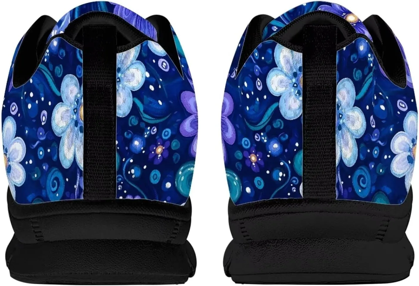 Women Cushioned Running Shoe Outdoor Fashion Sneakers Low Top Casual Comfortable Shoes for Workout US 5-12 Black Sole