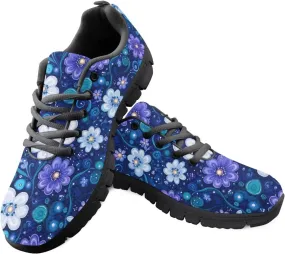 Women Cushioned Running Shoe Outdoor Fashion Sneakers Low Top Casual Comfortable Shoes for Workout US 5-12 Black Sole