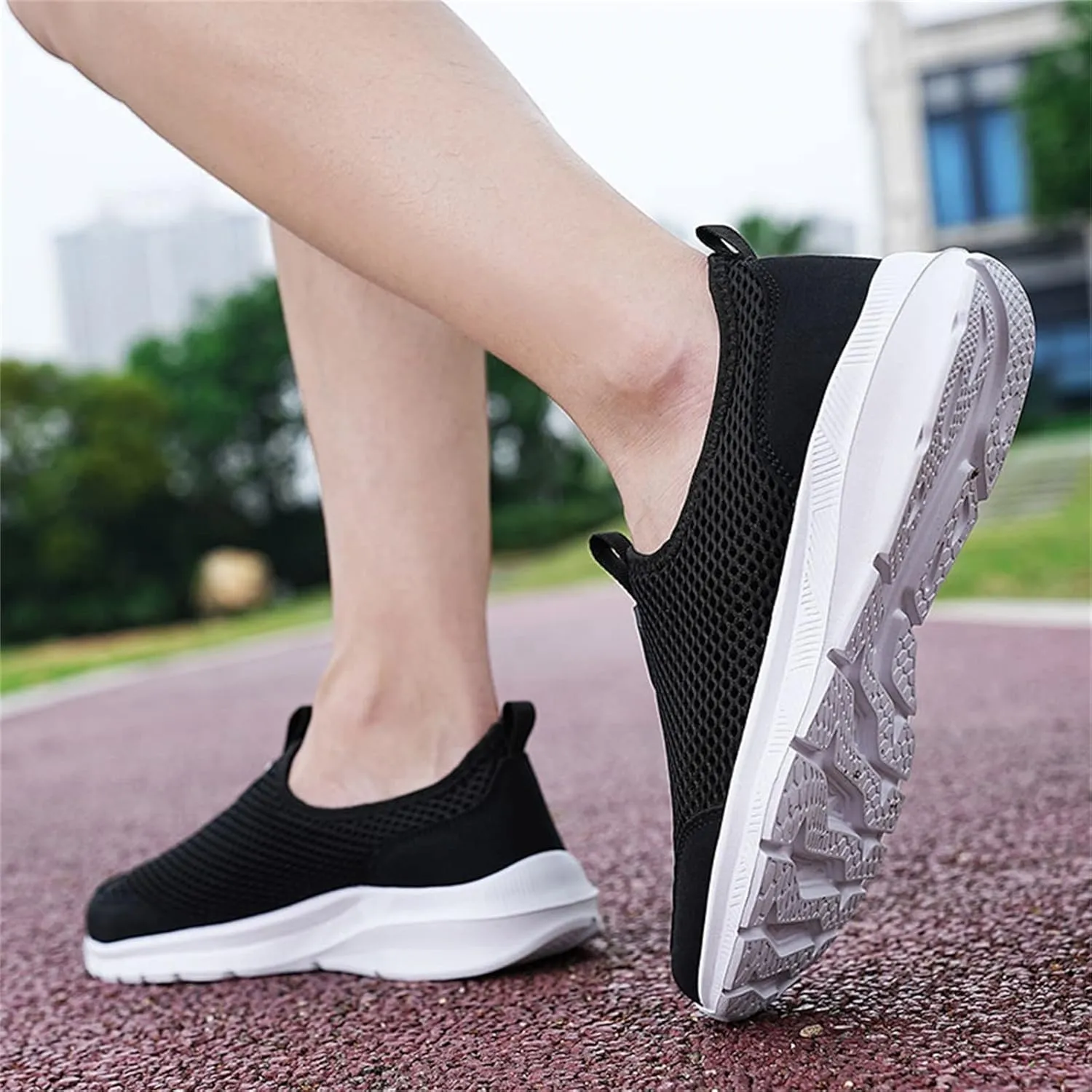 Women's Fashion Sneaker Mesh Slip On Black Non Slip Shoes for Women Comfortable Cheap Running Shoes Canvas Loafers Women Shoes Cute Sneakers for Women