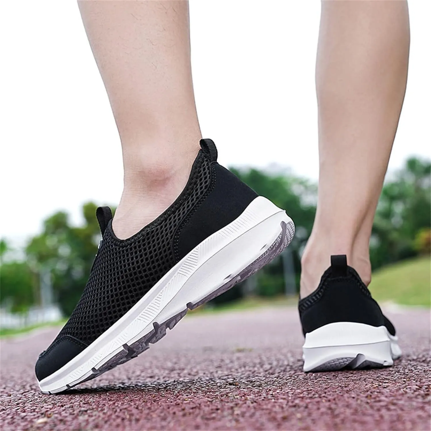 Women's Fashion Sneaker Mesh Slip On Black Non Slip Shoes for Women Comfortable Cheap Running Shoes Canvas Loafers Women Shoes Cute Sneakers for Women