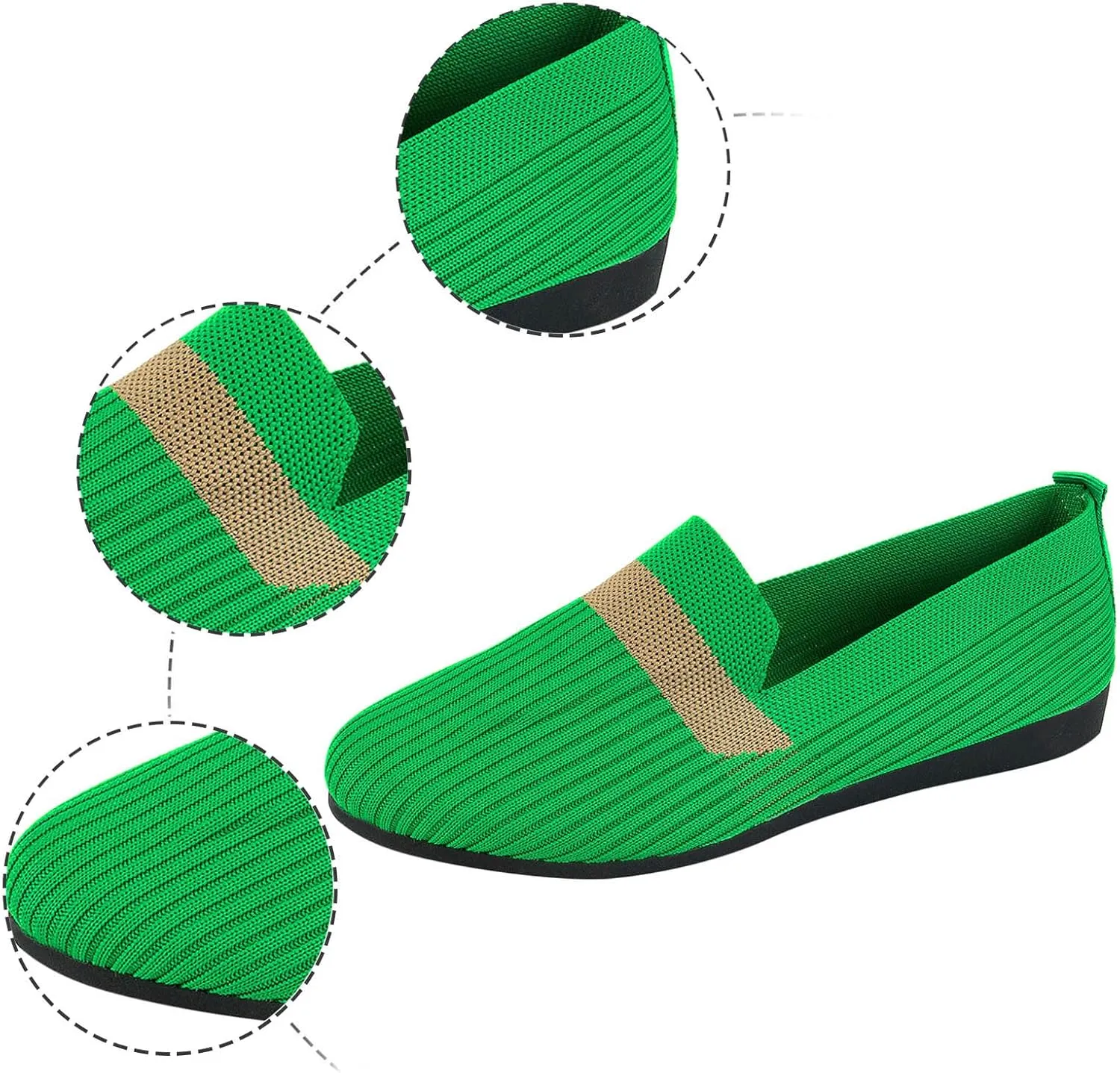 Women's Flats Walking Shoes Comfy Mesh Round Toe Ballet Flats Breathable Dress Shoe Non Slip Classical Shoes for Work