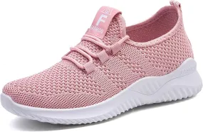 Women's Running Shoes Slip On Light Breathable Non Slip Mesh Sneakers Workout Non Slip Athletic Sports Shoes
