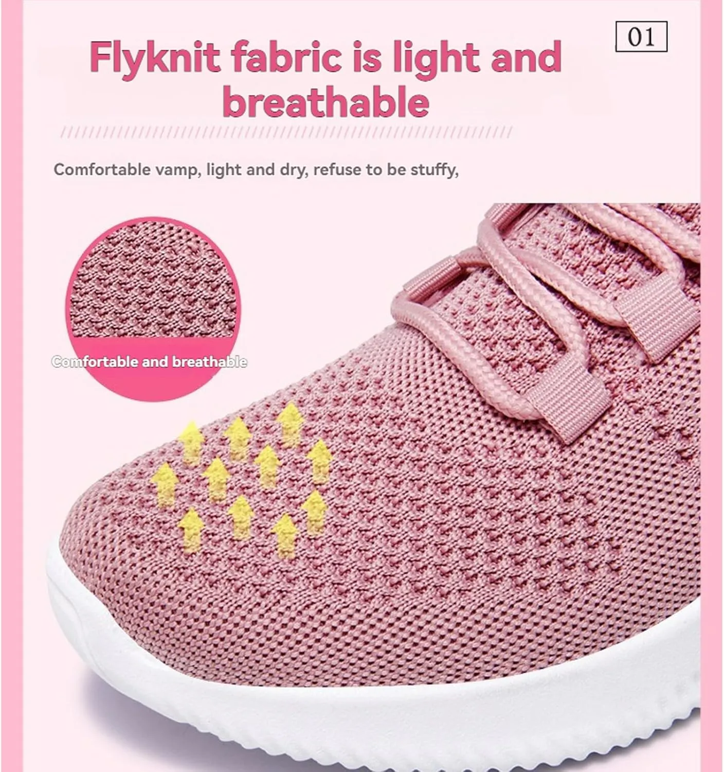 Women's Running Shoes Slip On Light Breathable Non Slip Mesh Sneakers Workout Non Slip Athletic Sports Shoes